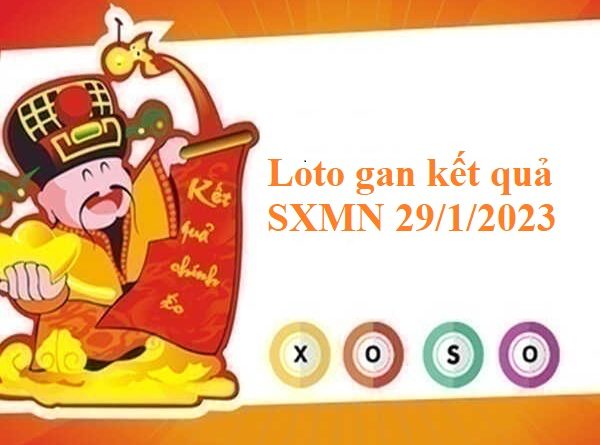 Loto gan kết quả xổ số MN 29/1/2023
