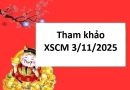 Tham khảo xổ số Cà Mau 3/11/2025