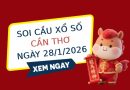 Soi cầu xổ số Cần Thơ ngày 28/1/2026 hôm nay miễn phí